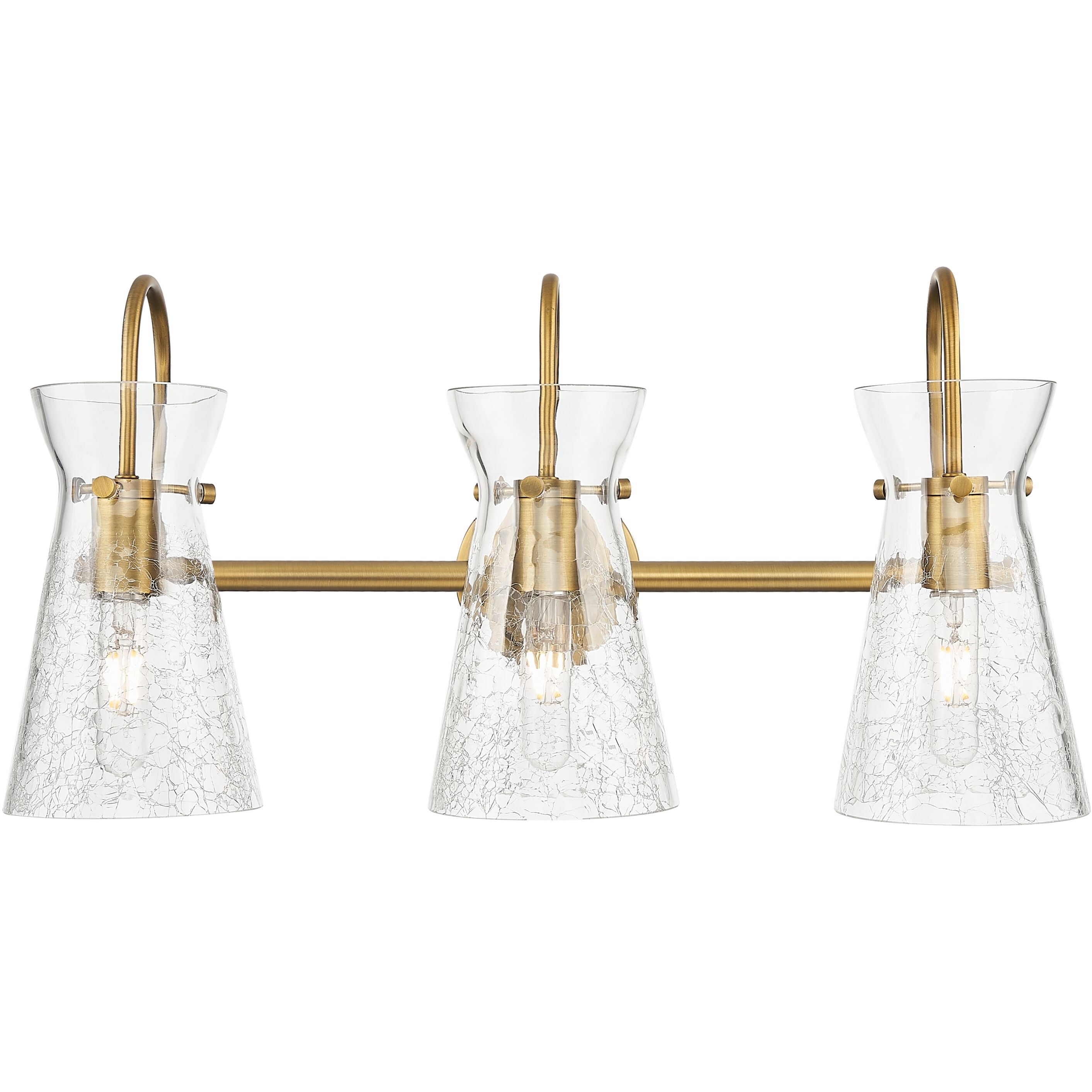 Nicole 3 Light 24 inch Brushed Brass Bath Vanity Light Wall Light