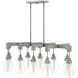Denton LED 49 inch Pewter with Driftwood Gray Indoor Linear Chandelier Ceiling Light