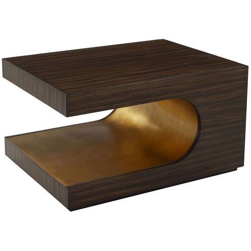 Groove 32.25 X 24.25 inch Gold Cocktail Table