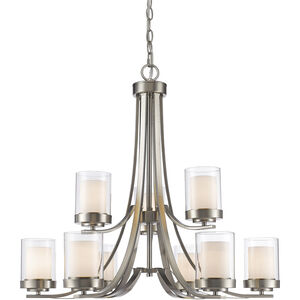 Willow 9 Light 31 inch Brushed Nickel Chandelier Ceiling Light