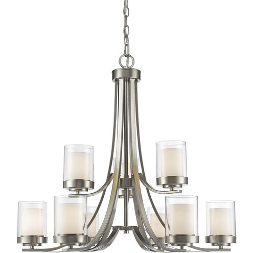 Willow 9 Light 31 inch Brushed Nickel Chandelier Ceiling Light