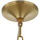 Barcelona 6 Light 40.25 inch Natural Brass Chandelier Ceiling Light