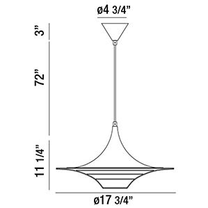 Windsor 1 Light 18 inch Chrome Pendant Ceiling Light