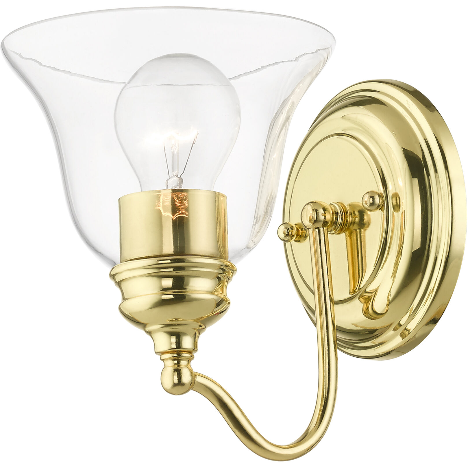 Moreland 1 Light 6 inch Polished Brass Vanity Sconce Wall Light
