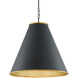 Pierrepont 1 Light 22 inch Antique Black Pendant Ceiling Light, Large