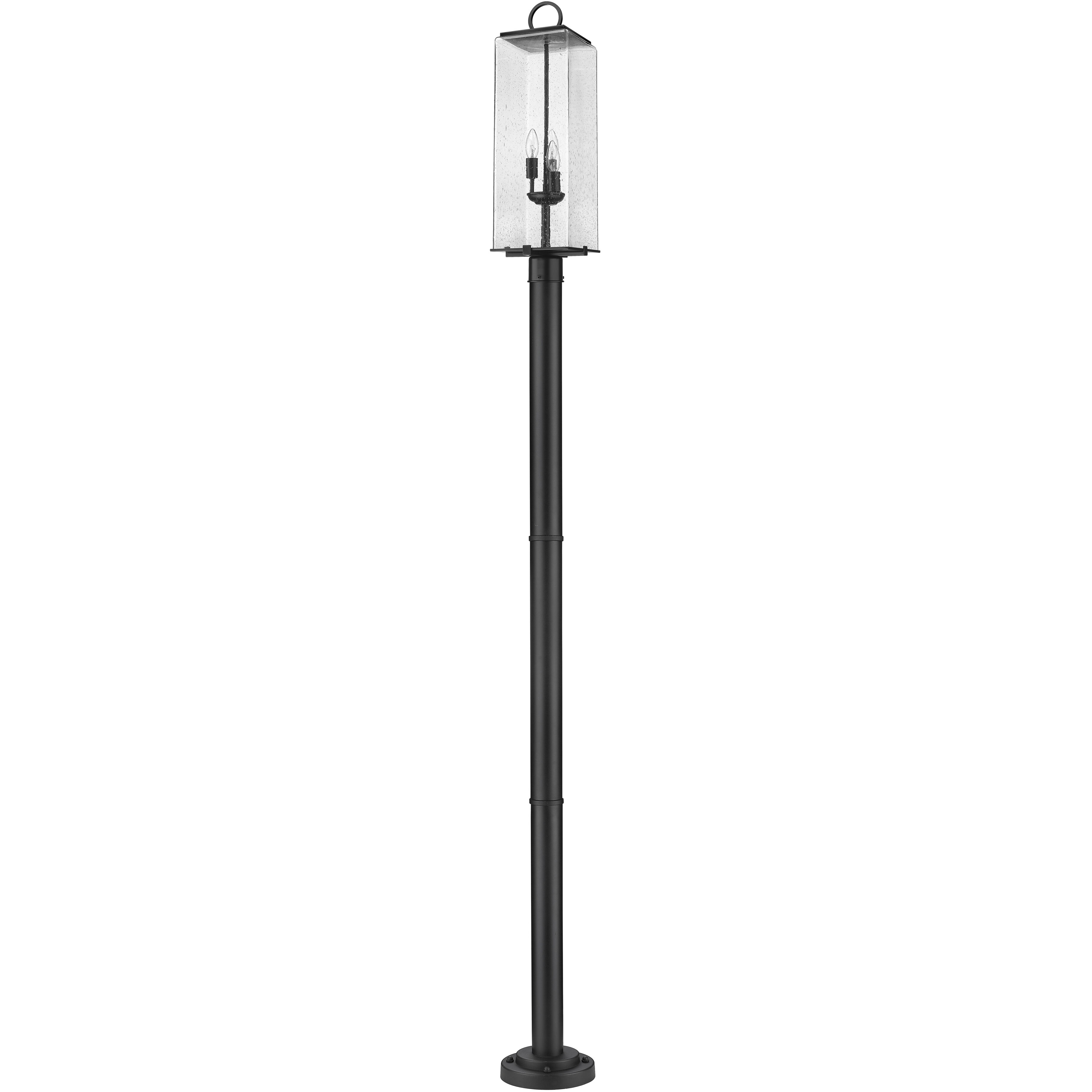 Sana 3 Light 100.25 inch Black Outdoor Post Mounted Fixture