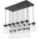Fontaine Linear Chandelier Ceiling Light in Matte Black
