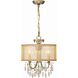 Hampton 3 Light 14 inch Antique Brass Mini Chandelier Ceiling Light