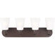 Kerrville 4 Light 24.63 inch Bronze Wall Bath Fixture Wall Light