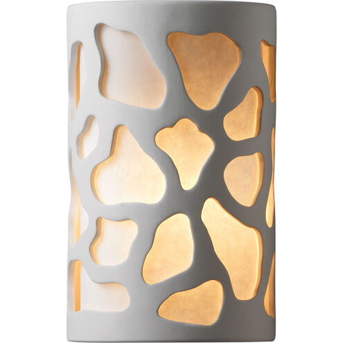 Ambiance 1 Light 7.75 inch White Crackle Wall Sconce Wall Light