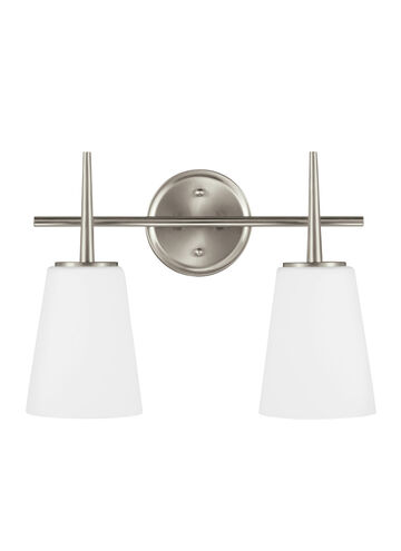 Driscoll 2 Light 15.5 inch Brushed Nickel Wall Bath Fixture Wall Light