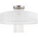 Alexis 1 Light 20 inch Brushed Nickel Semi-Flush Mount Ceiling Light