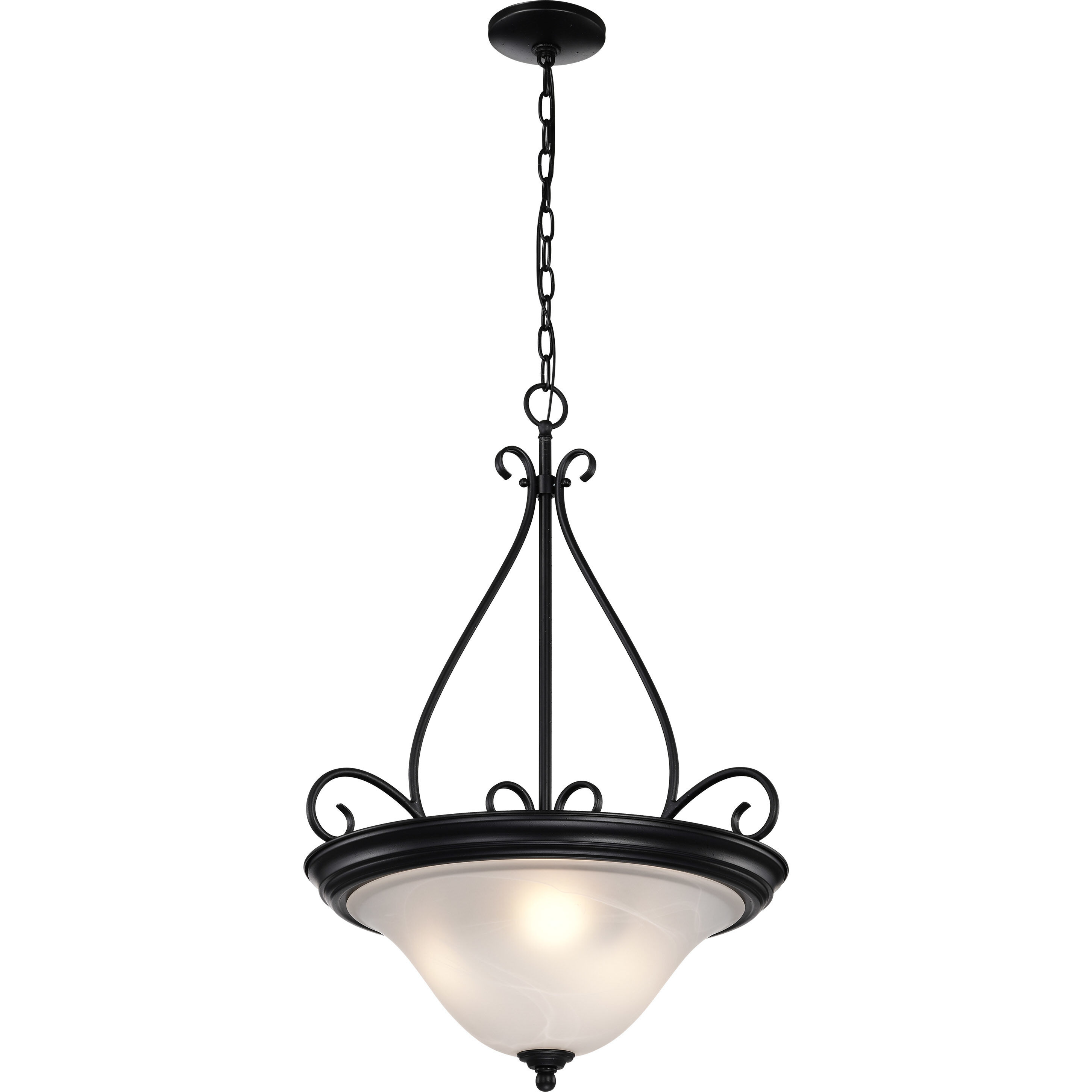 Castillo 3 Light 20.5 inch Textured Black Pendant Ceiling Light