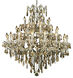 Maria Theresa 37 Light 44 inch Chrome Foyer Ceiling Light in Golden Teak