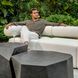 Bolster Back Java Black and Oyster White Outdoor Corner Sofa