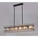 Sophie 6 Light 47 inch Matte Black Linear Chandelier Ceiling Light