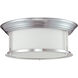 Sonna 3 Light 15.5 inch Brushed Nickel Flush Mount Ceiling Light in Matte Opal Glass