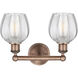 Norfolk 2 Light 14.75 inch Antique Copper Bath Vanity Light Wall Light in Clear
