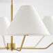 Drew & Jonathan Burke 6 Light 38 inch Satin Brass Chandelier Ceiling Light