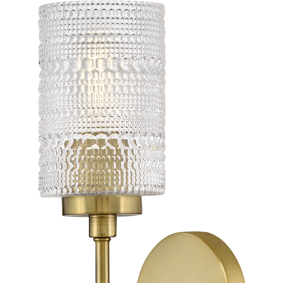 Mabel 1 Light 6.5 inch Lacquered Brass Bath Light Wall Light