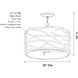 Branch Reality 4 Light 20 inch Textured Ashen Gold Semi Flush Mount Ceiling Light