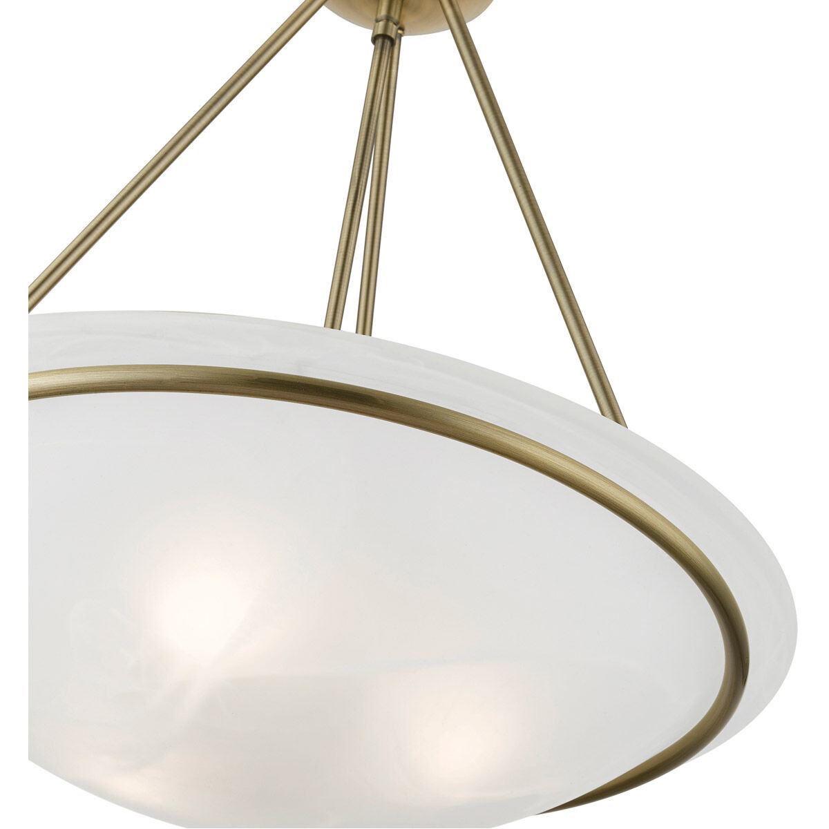 Newburgh 3 Light 20 inch Antique Brass Pendant Chandelier Ceiling Light