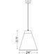 Eaton 1 Light 24 inch Brushed Nickel Pendant Ceiling Light