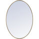 Eternity 34 X 24 inch Brass Wall Mirror