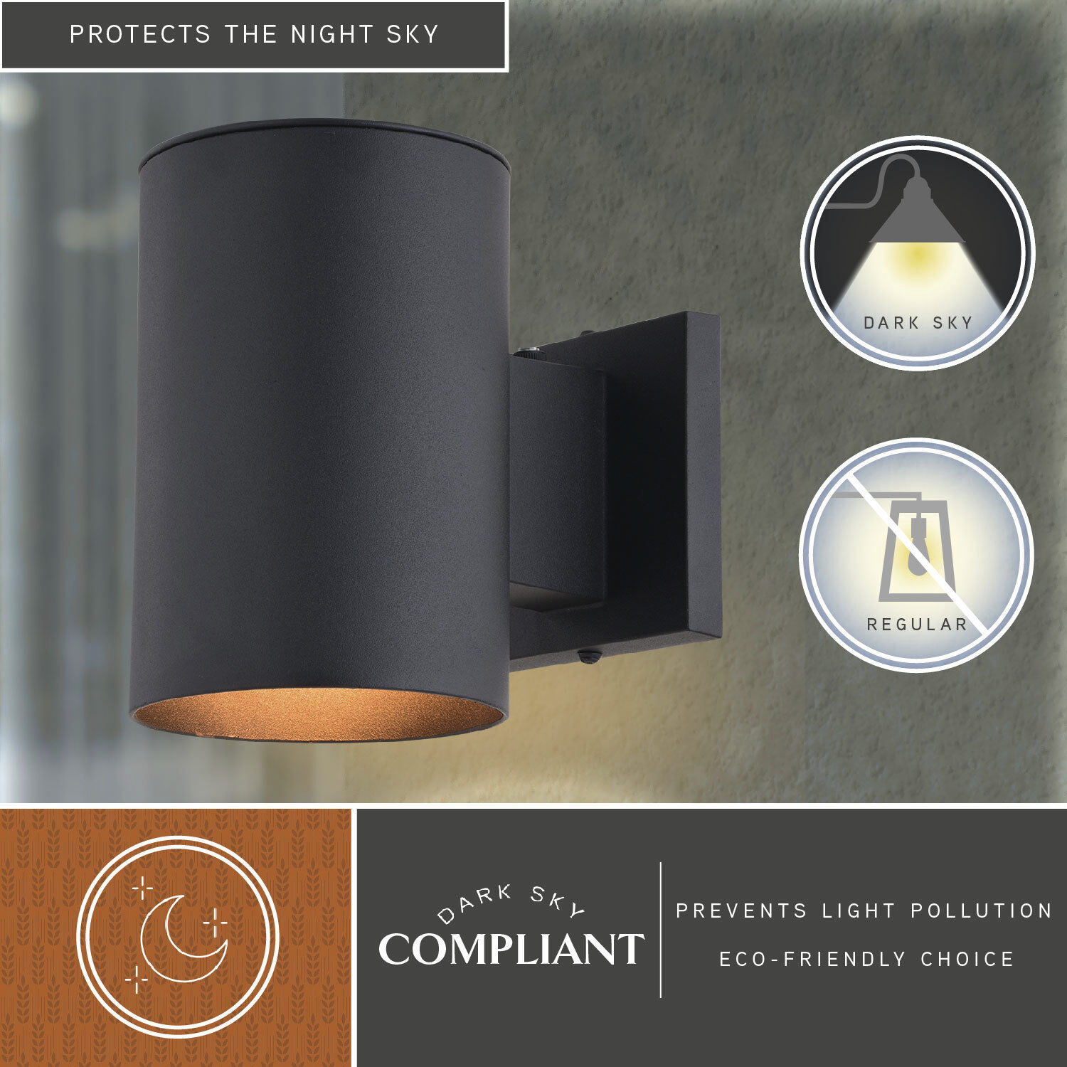 Chiasso LED 7.5 inch Textured Black Outdoor Wall