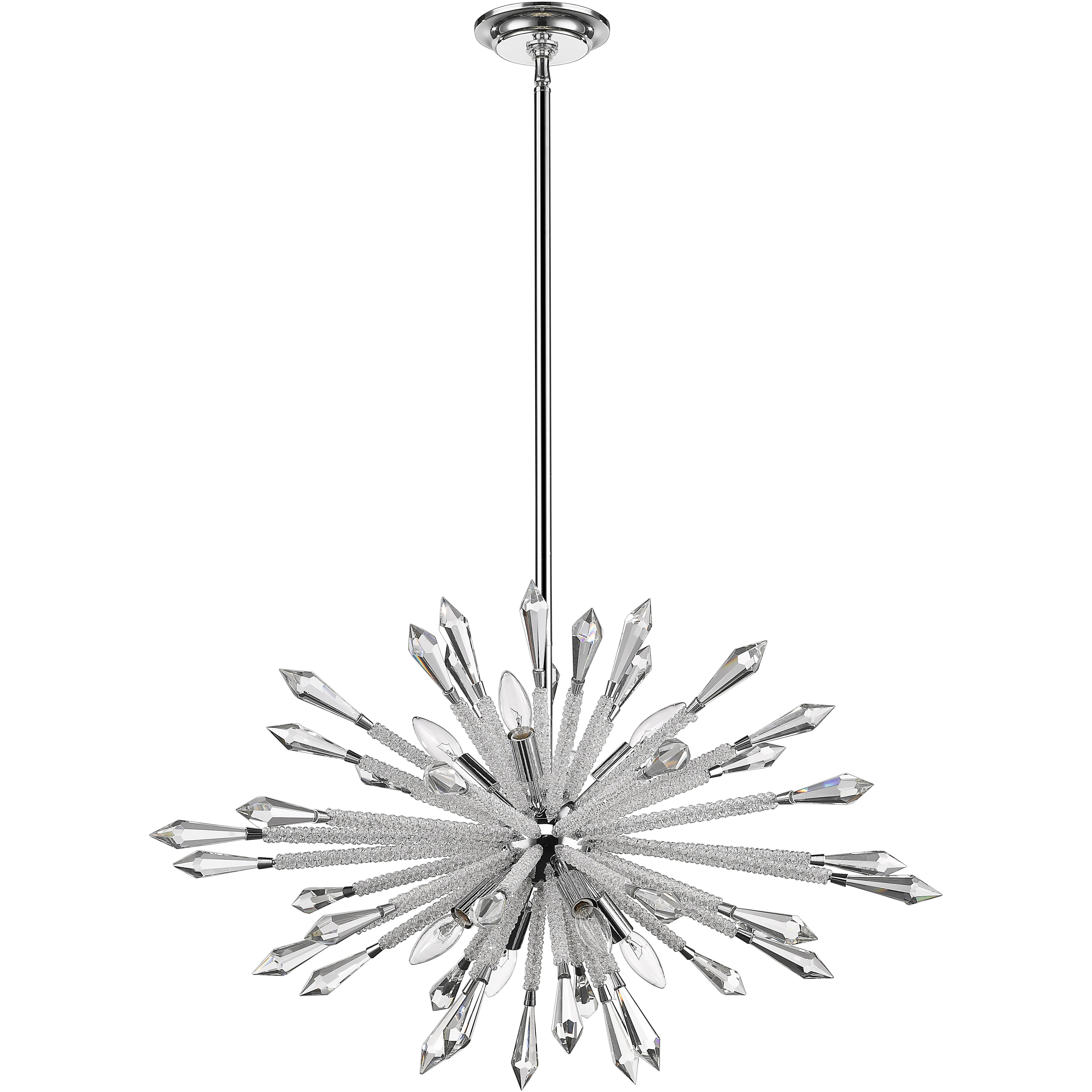 Soleia 8 Light 31.5 inch Chrome Chandelier Ceiling Light in 17
