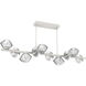 Mesa LED 58 inch Salt White Chandelier Ceiling Light, Twisted Branch