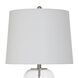 Hannah 32 inch 100.00 watt Clear Seeded and Silver Table Lamp Portable Light