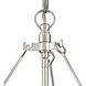 Bennetti 5 Light 24.75 inch Polished Nickel Chandelier Ceiling Light