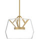 Deco LED 11.75 inch Brushed Gold Pendant Ceiling Light