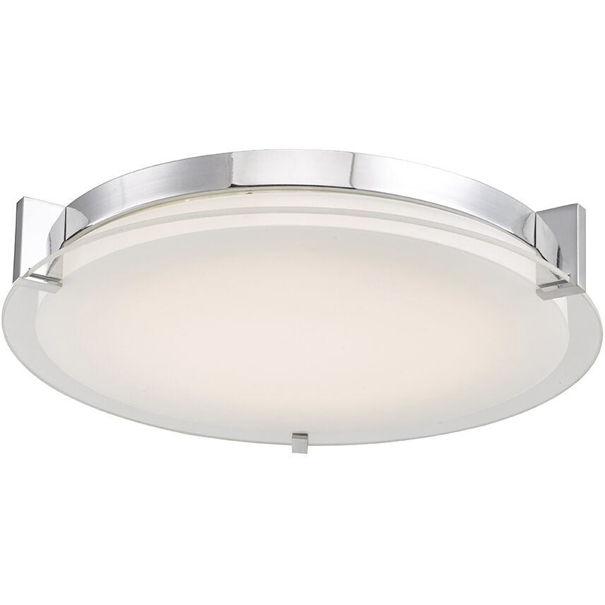 Matrix LED 13.8 inch Chrome Flush Mount Ceiling Light