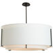 Exos Double Shade 3 Light 31.3 inch Soft Gold Large Scale Pendant Ceiling Light in Natural Anna