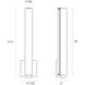 Tubo Slim LED 4.25 inch Polished Chrome ADA Sconce Wall Light in Drum