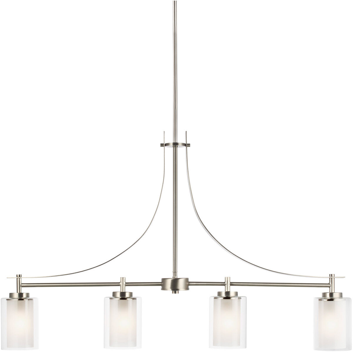 Elmwood Park Linear Chandelier Ceiling Light in Brushed Nickel