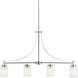 Elmwood Park Linear Chandelier Ceiling Light in Brushed Nickel