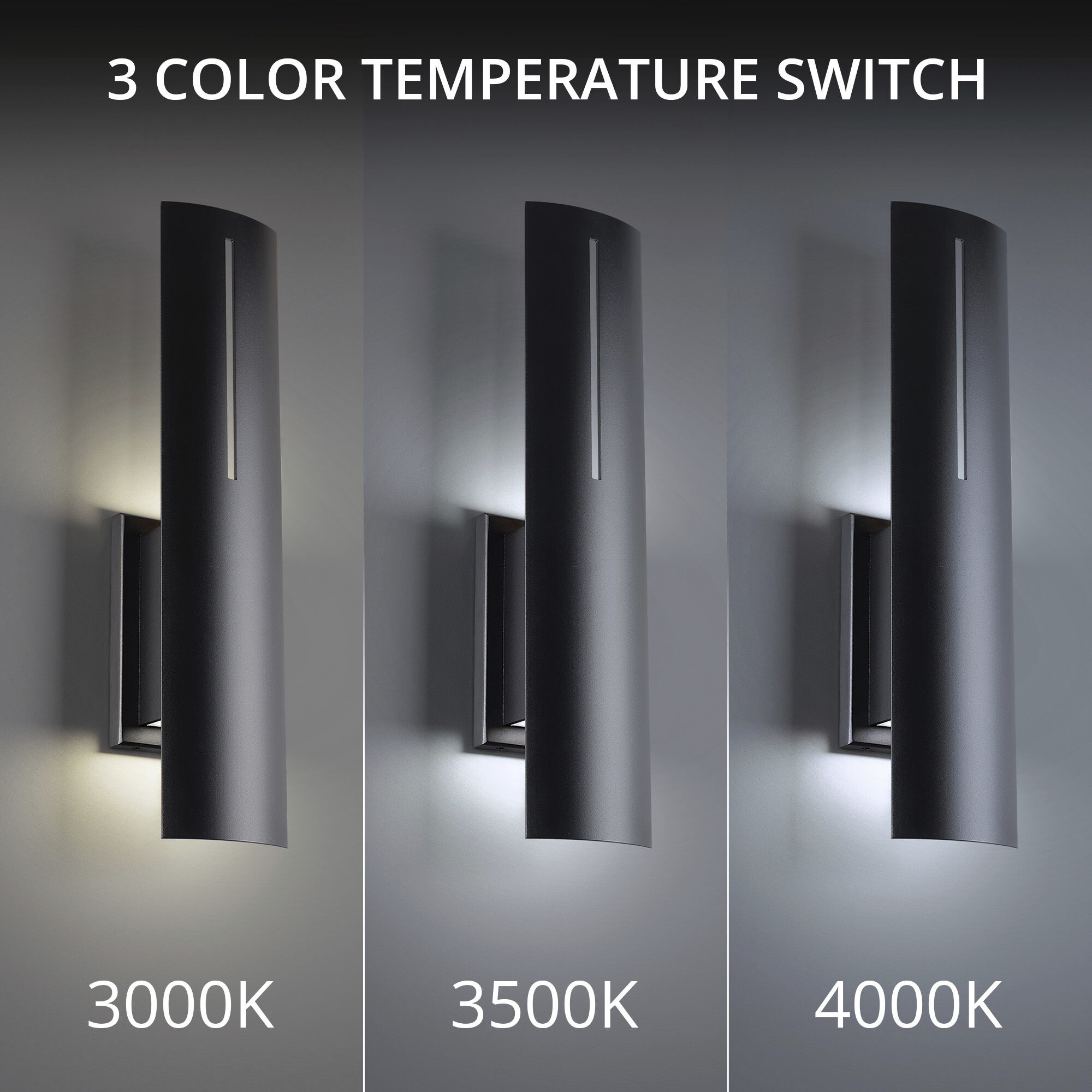 Aegis 1 Light 20 inch Black Outdoor Wall Light in 3500K