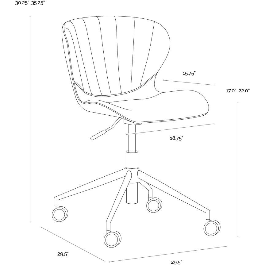 Arabella Bravo Cognac Office Chair