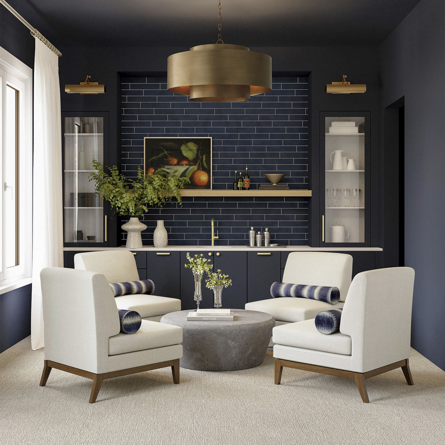 Jude 9 Light 30 inch Mystic Luster Pendant Ceiling Light 