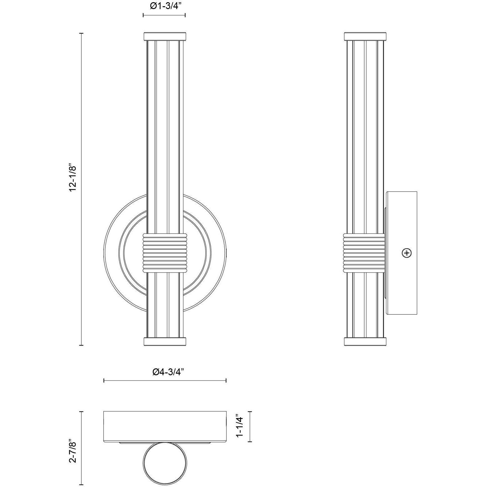 Alora Mood Elsie Wall/Vanity Light Wall Light in Matte Black