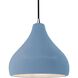 Radiance 1 Light 11.5 inch Sky Blue and Brushed Nickel Pendant Ceiling Light
