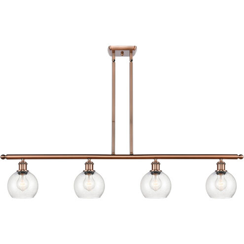Ballston Athens LED 48 inch Antique Copper Island Light Ceiling Light in Seedy Glass