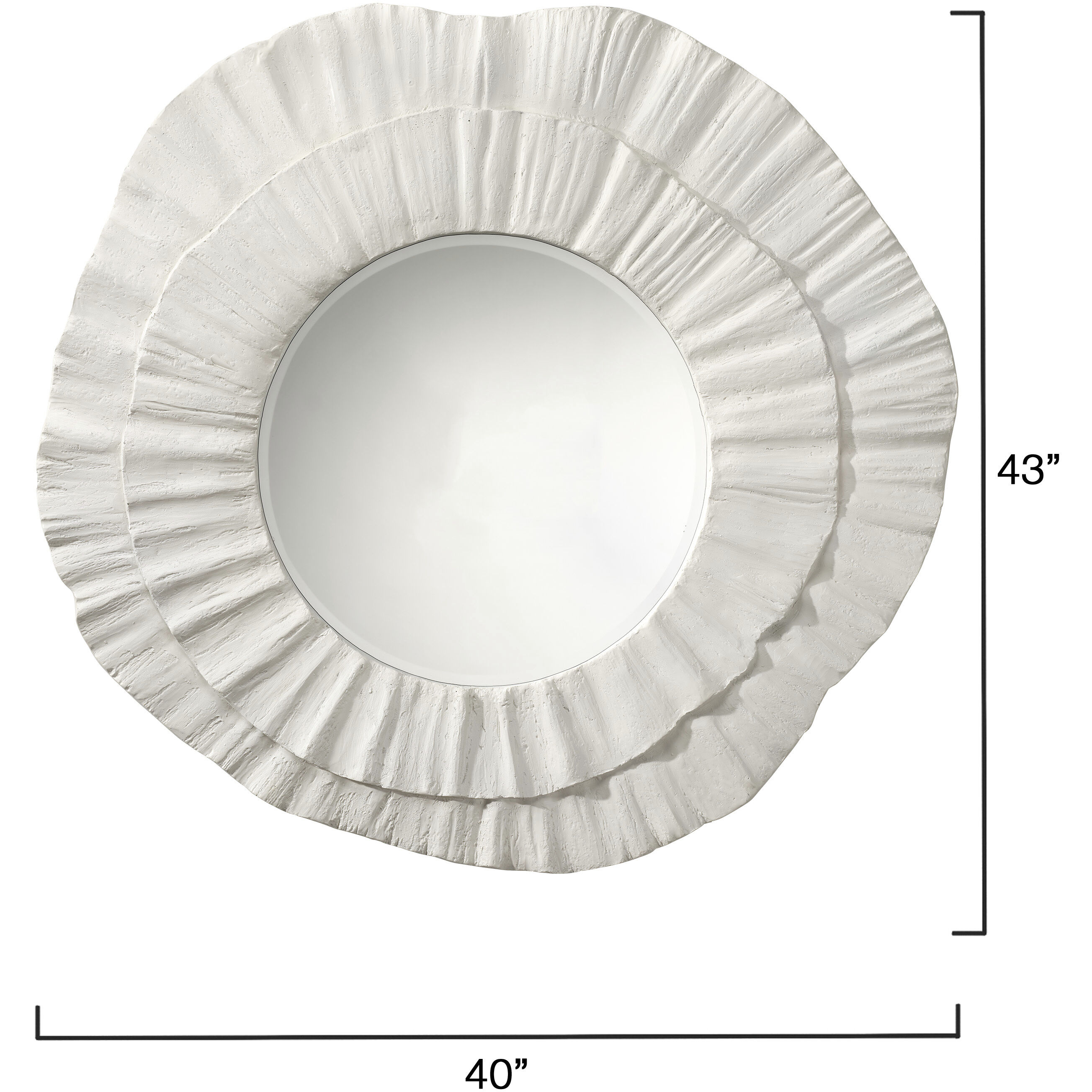 Millst 43 X 40.25 inch Matte White Mirror