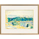 Mediterranean Landscape Yellow and Blue and Green Framed Art