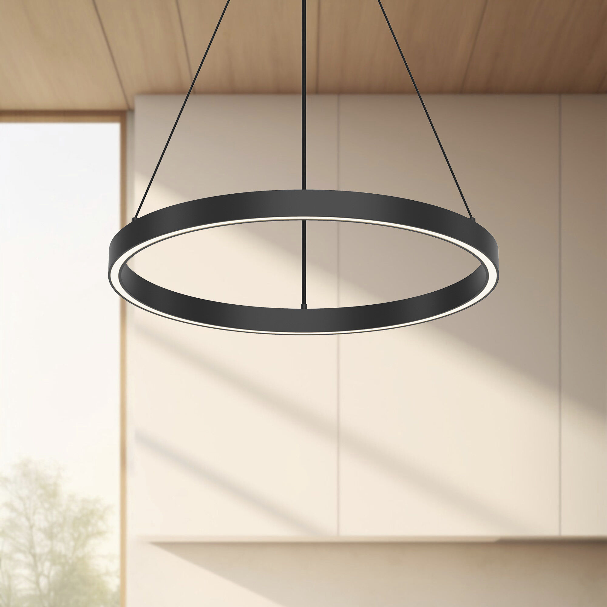 Cerchio Pendant Ceiling Light in Black