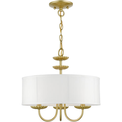 Brookdale 3 Light 16 inch Soft Gold Pendant Chandelier Ceiling Light