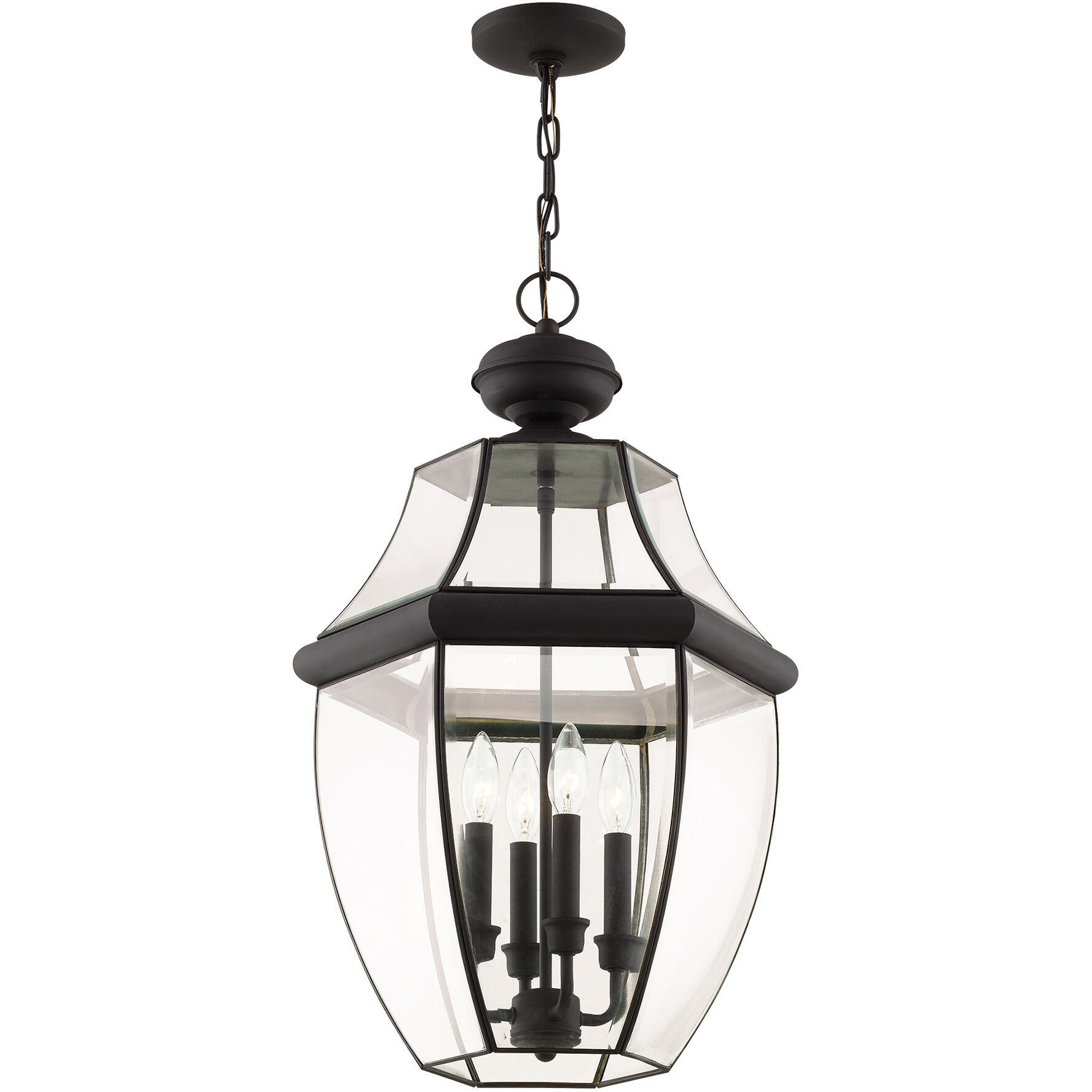 Monterey 4 Light 16 inch Black Outdoor Pendant Lantern